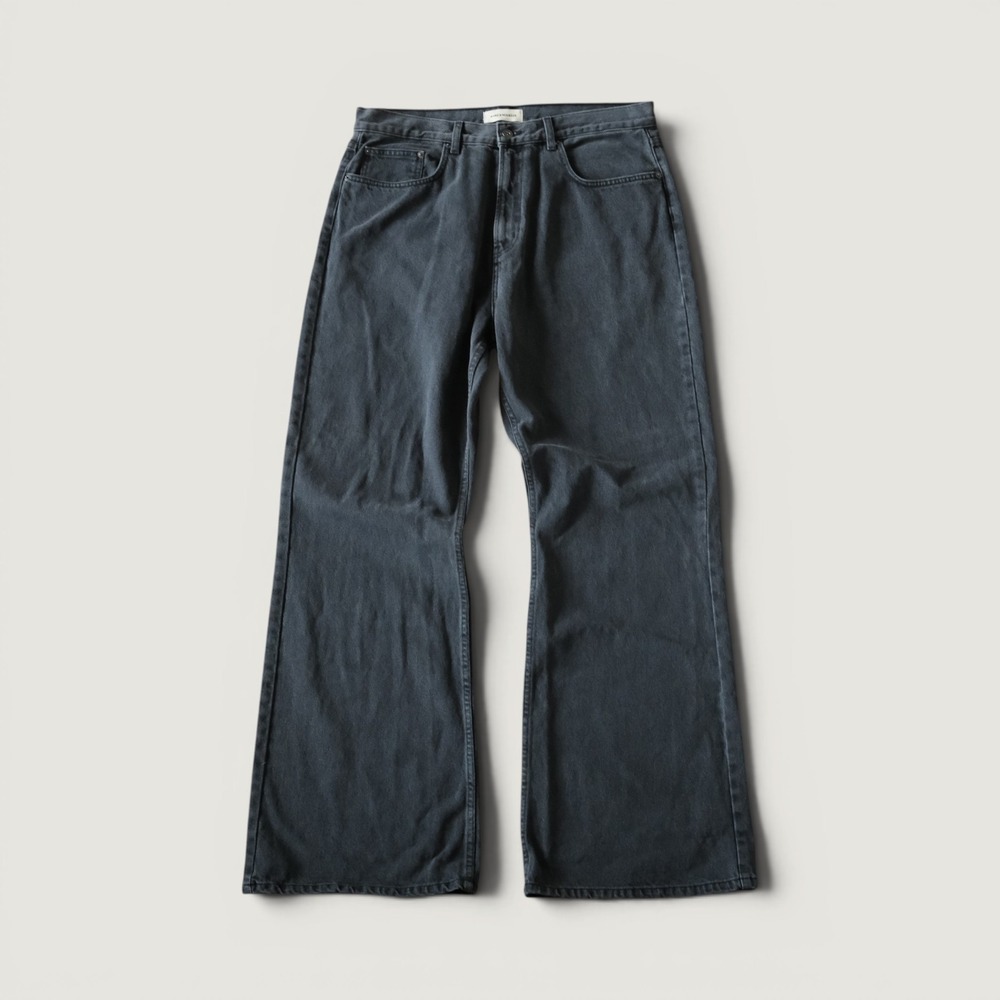 Bare Knuckles Serge Loose Bootcut Jeans Men Black Washed Flared Denim 36 Vintage